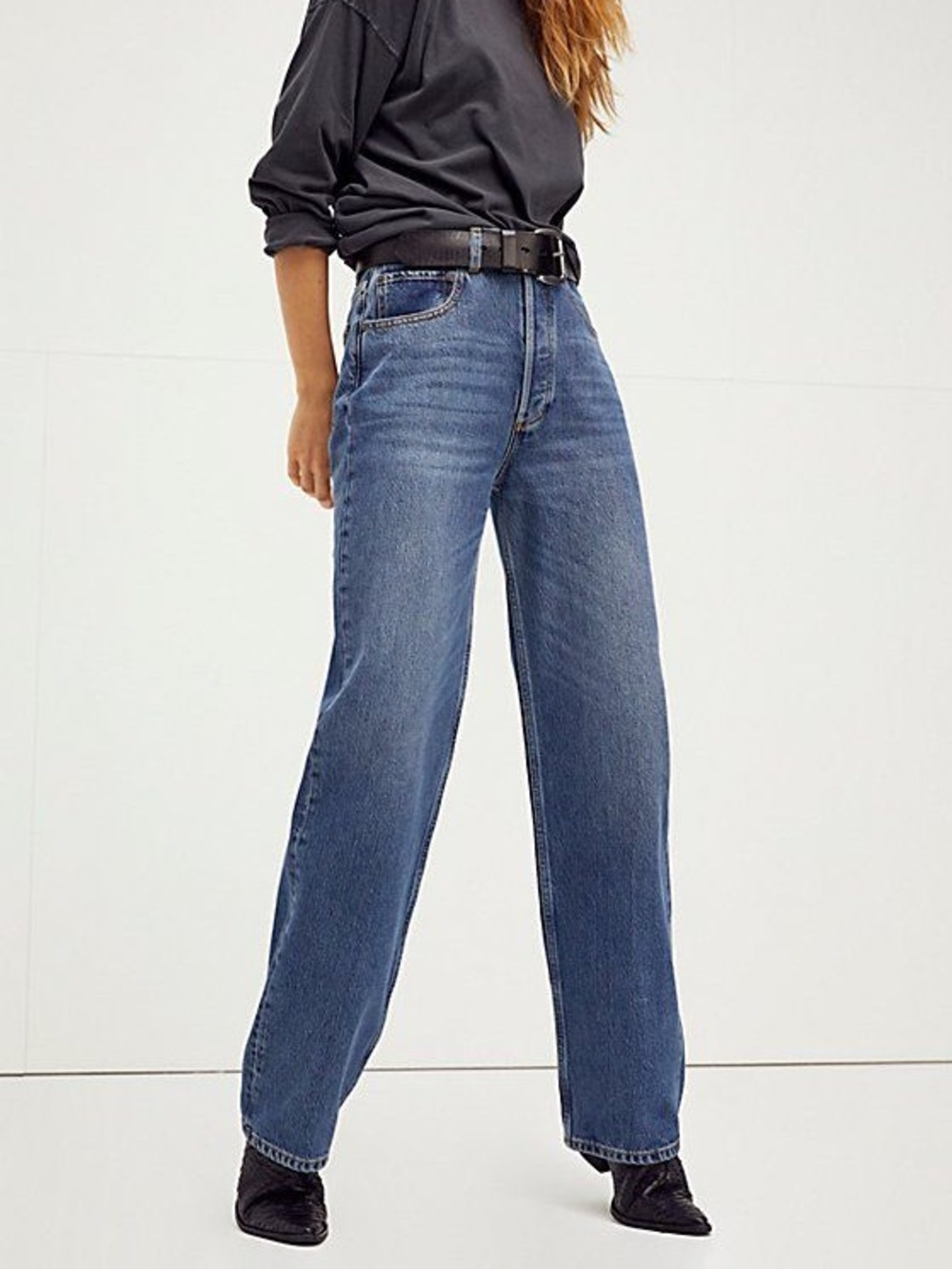 Boyish Ziggy Jeans Relaxed Straight Leg in Medium Wash
